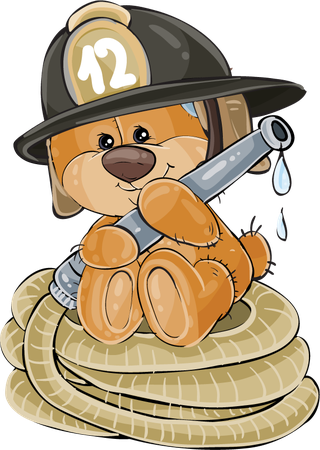 teddybear-firefighter-with-rescue-equipment-vector-845177