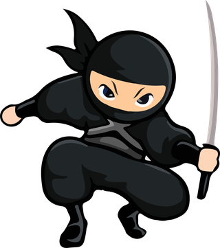 vectorblack-ninja-sets-wit-different-388978