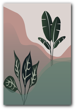 vectorcreative-tropical-leaves-illustration-set-seamless-background-774475