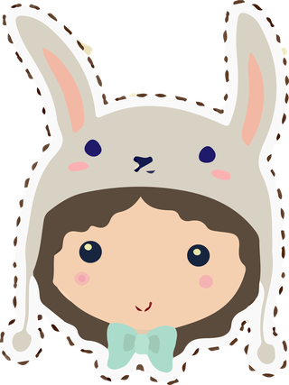 vectorkawaii-girls-animals-hats-cute-emoticon-275707