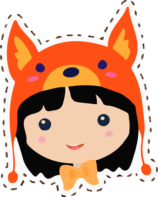 vectorkawaii-girls-animals-hats-cute-emoticon-450789