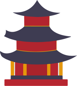 vectorof-chinese-buildings-and-temples-in-the-traditional-style-on-a-light-733107