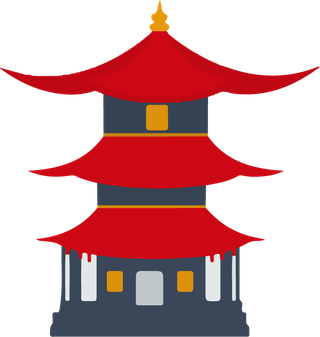 vectorof-chinese-buildings-and-temples-in-the-traditional-style-on-a-light-738745
