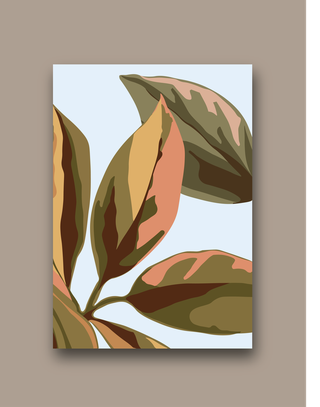 vectorwall-art-with-abstract-natural-botanical-posters-large-leaves-green-and-pink-minimal-floral-145782