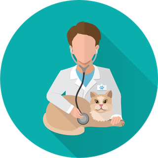 veterinarydoctor-and-animals-vet-clinic-flat-round-icons-891359