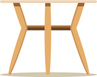 frontview-wooden-table-flat-illustration-492341