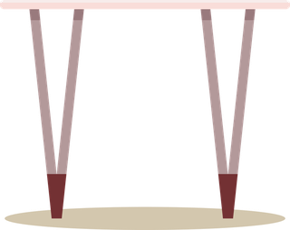 frontview-wooden-table-flat-illustration-489039