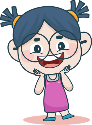 youngsmart-girl-character-with-different-facial-expression-hand-poses-icon-107423