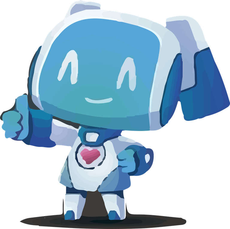 cute friendy white robot mascot set