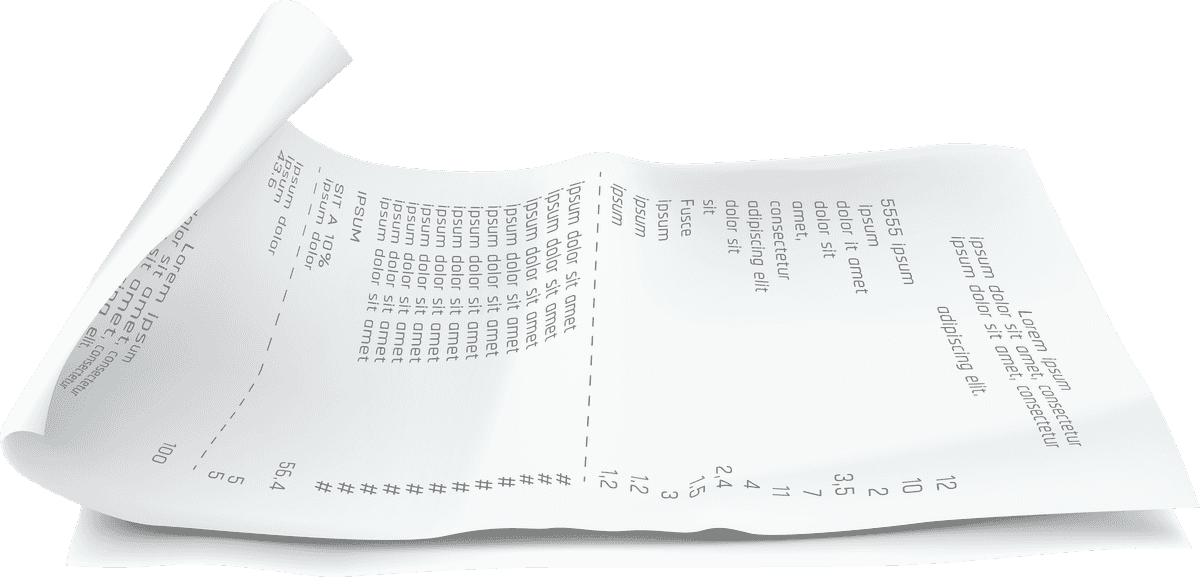 Receipt Collection Box realistic receipt collection bill check for expense tracking and ...