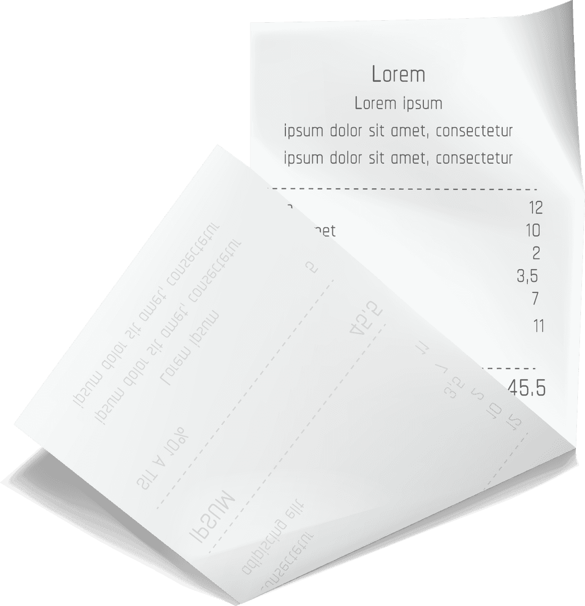 Recipt Collection realistic receipt collection bill check for efficient financial ...