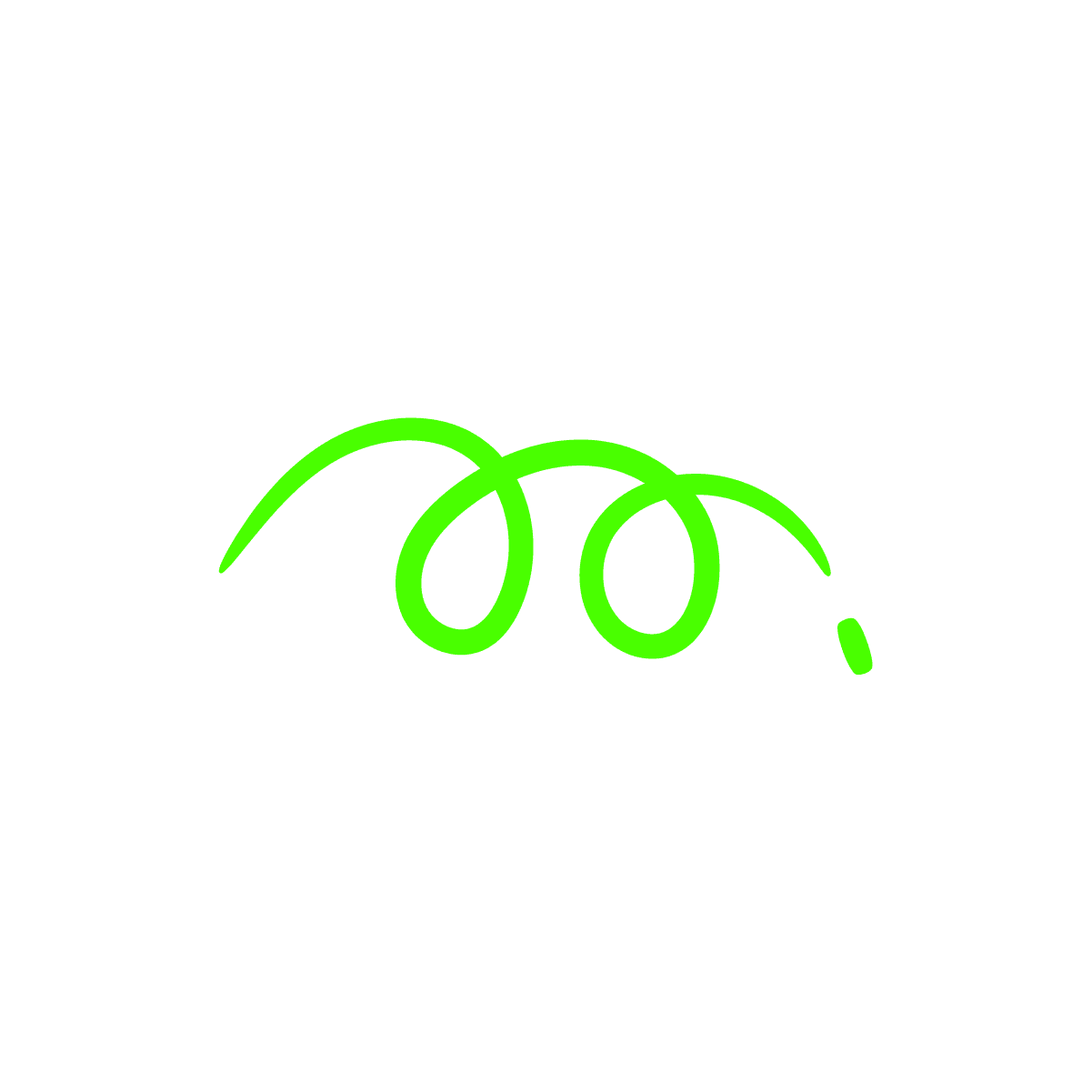 Vector Spring Curve whimsical green spring vector curve arrow illustration